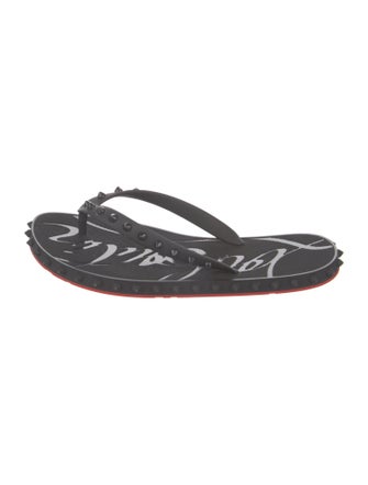 Christian Louboutin Spike Accents Rubber Slides