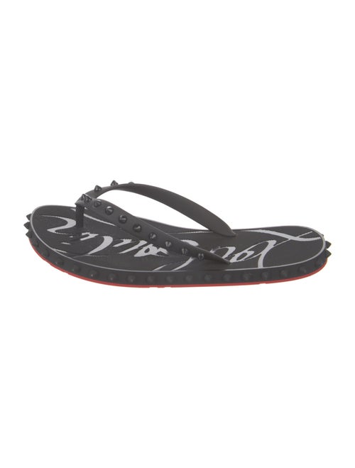Christian Louboutin Spike Accents Rubber Slides