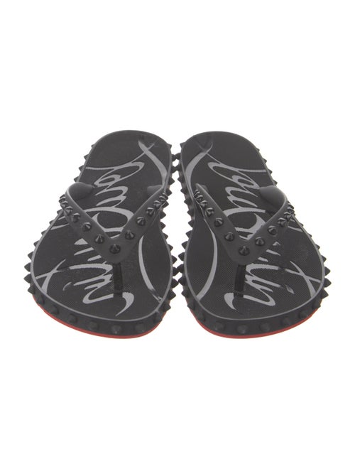 Christian Louboutin Spike Accents Rubber Slides