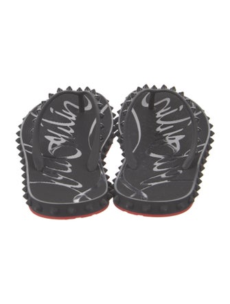 Christian Louboutin Spike Accents Rubber Slides