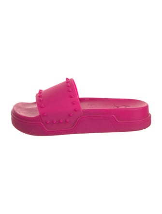 Christian Louboutin Spike Accents Rubber Slides