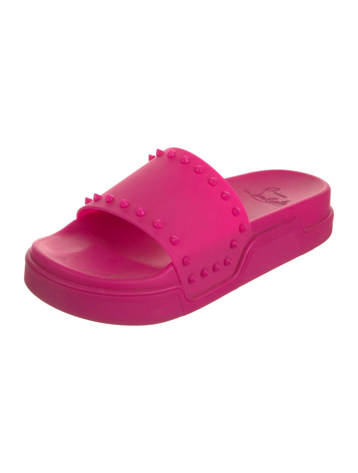 Christian Louboutin Spike Accents Rubber Slides