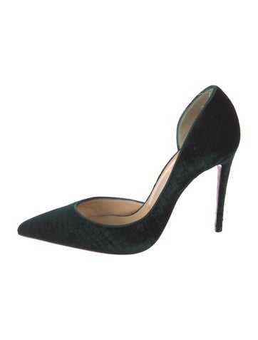 Christian Louboutin Pumps Velvet Grosgrain Trim D'Orsay IT 35.5 | 5.5
