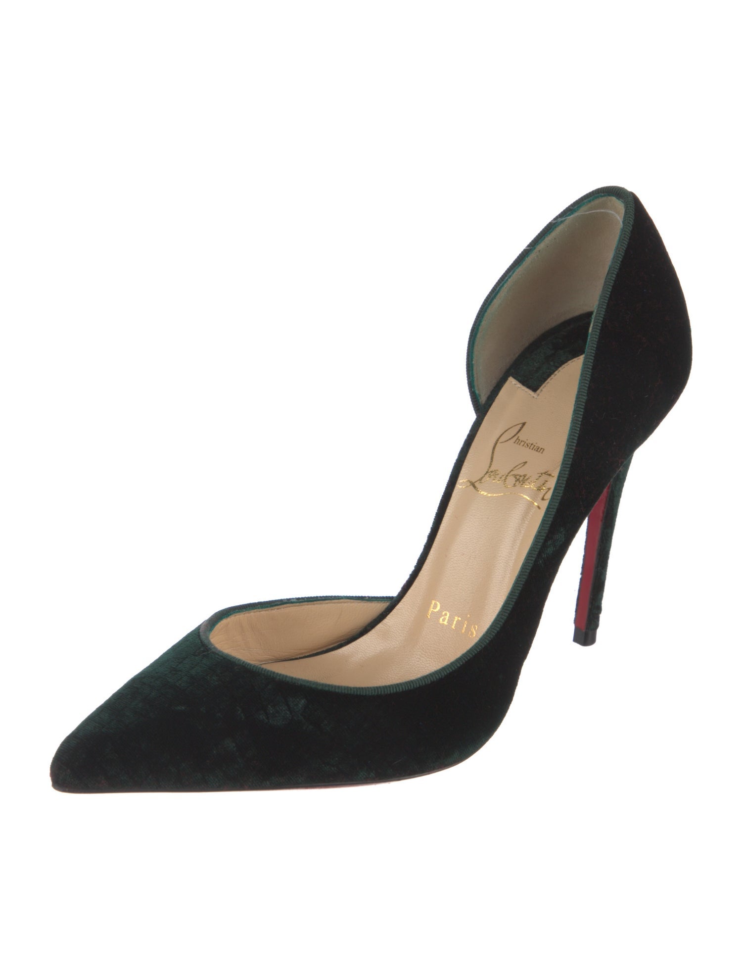 Christian Louboutin Velvet Grosgrain Trim D'Orsay Pumps