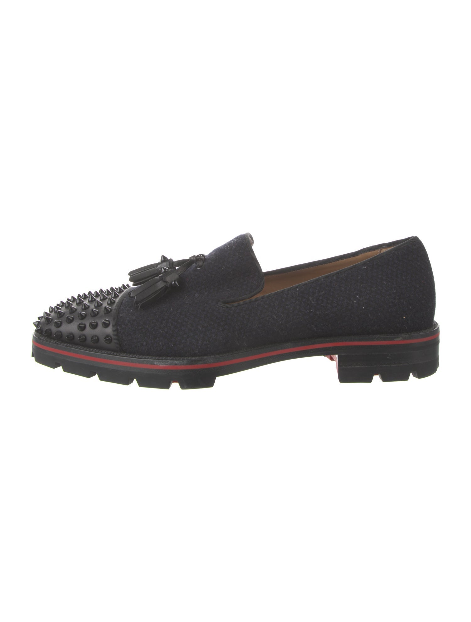 Christian Louboutin Spike Accents Tassel Accents Loafers