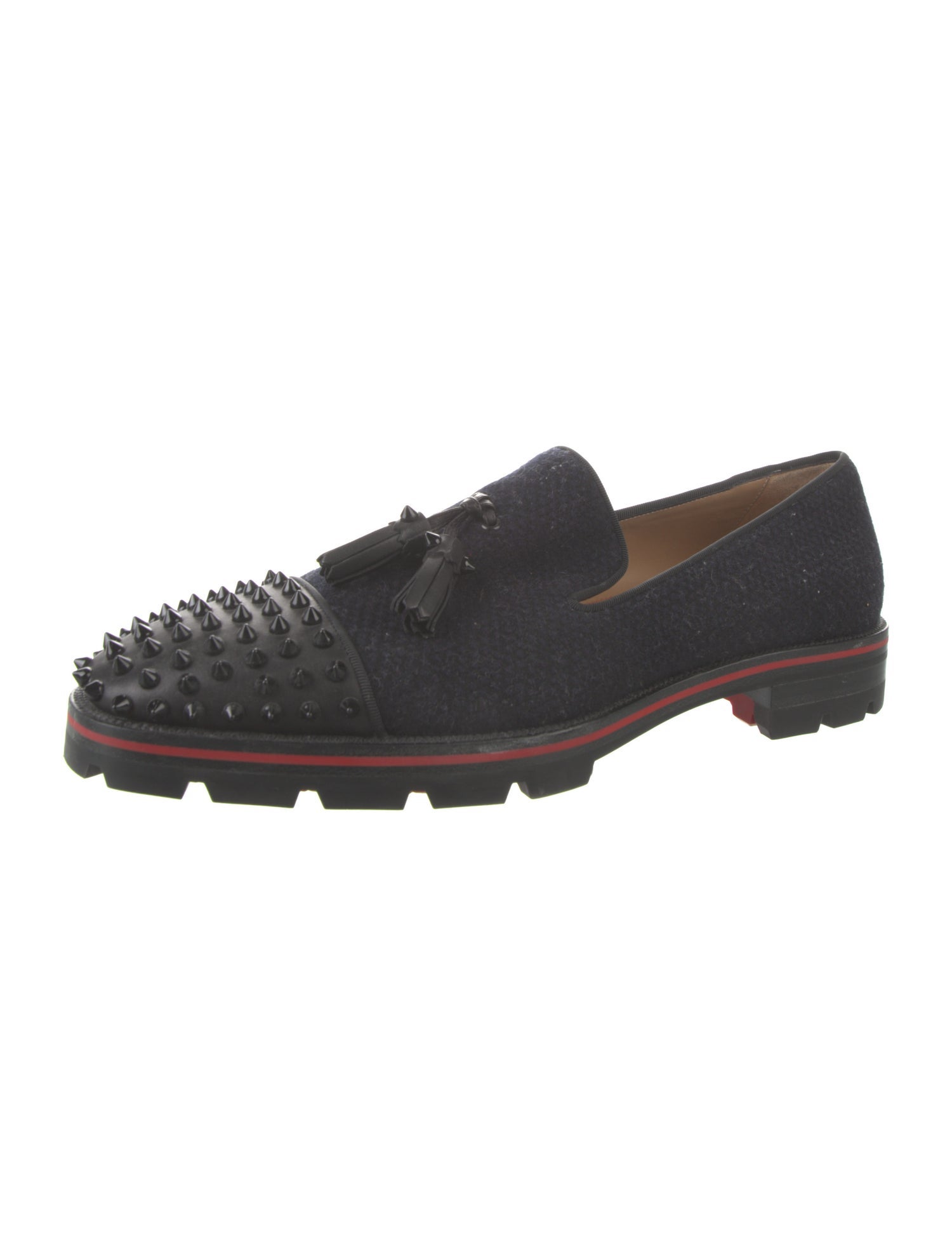 Christian Louboutin Spike Accents Tassel Accents Loafers