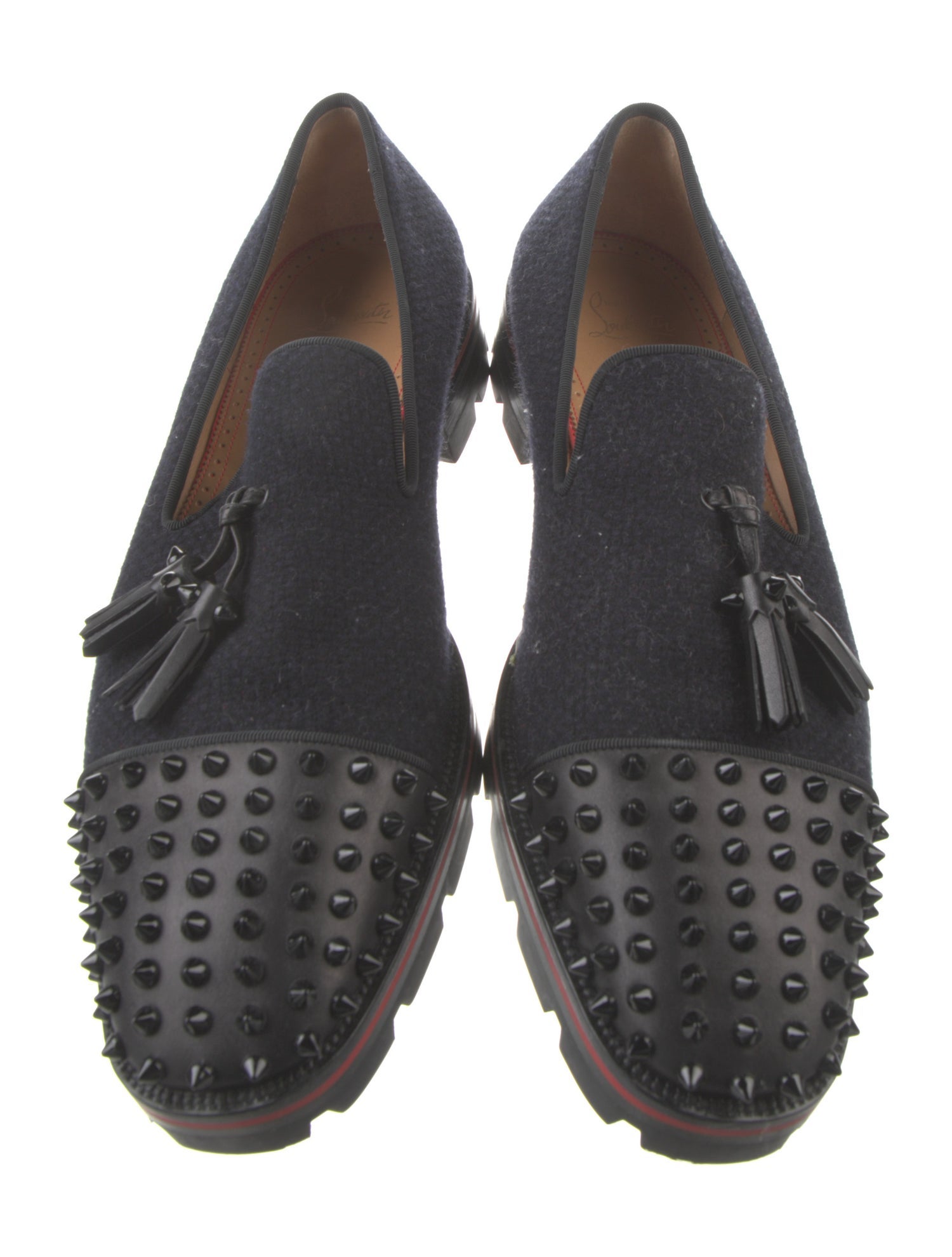 Christian Louboutin Spike Accents Tassel Accents Loafers