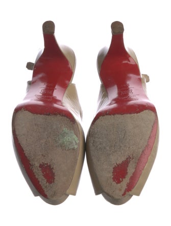 Christian Louboutin Patent Leather Slingback Sandals