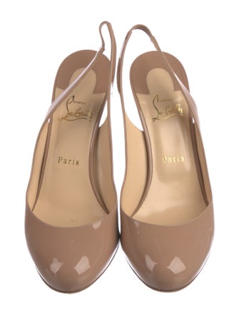 Christian Louboutin Patent Leather Slingback Pumps