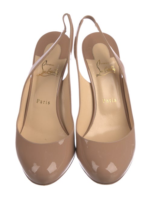 Christian Louboutin Patent Leather Slingback Pumps