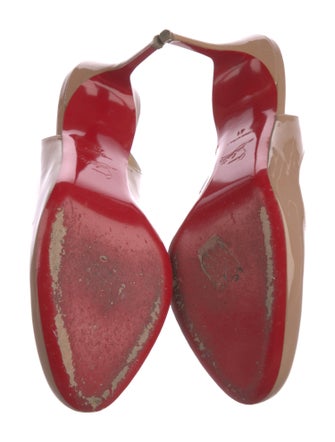 Christian Louboutin Patent Leather Slingback Pumps
