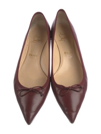 Christian Louboutin Spike Accents Leather Ballet Flats