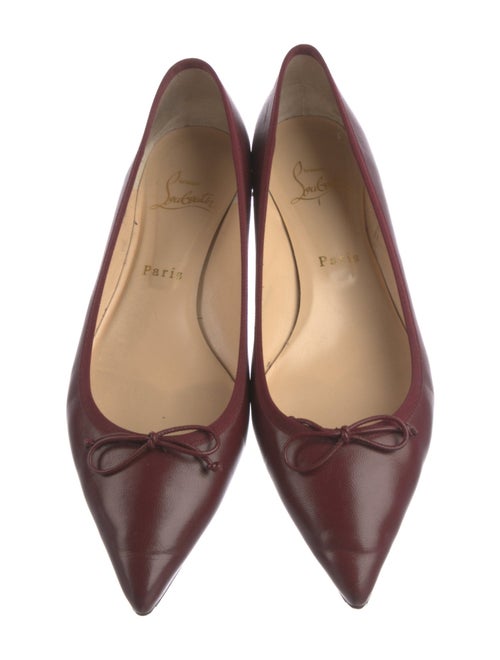 Christian Louboutin Spike Accents Leather Ballet Flats