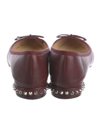 Christian Louboutin Spike Accents Leather Ballet Flats