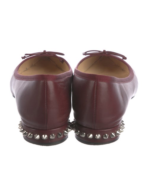 Christian Louboutin Spike Accents Leather Ballet Flats