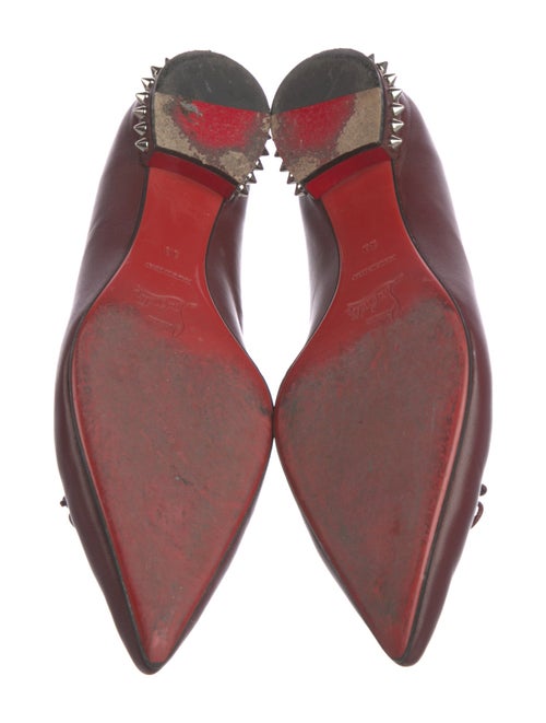 Christian Louboutin Spike Accents Leather Ballet Flats