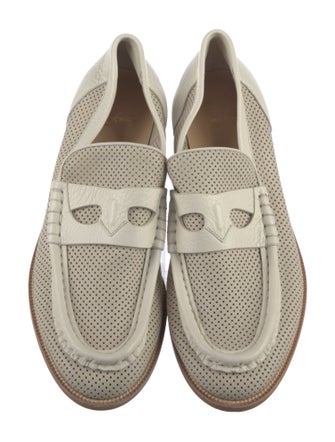 Christian Louboutin Leather Colorblock Pattern Loafers
