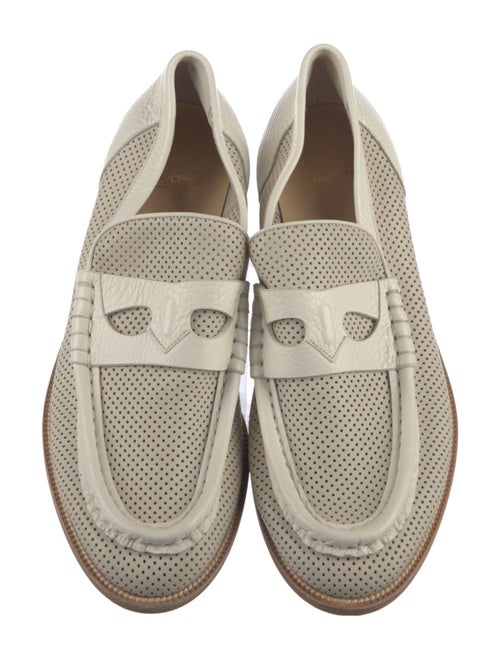 Christian Louboutin Leather Colorblock Pattern Loafers