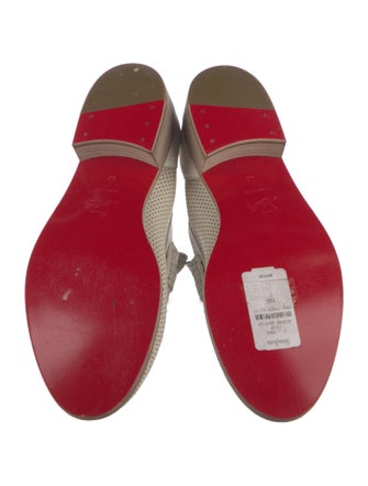 Christian Louboutin Leather Colorblock Pattern Loafers