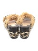 Christian Louboutin Spike Accents Leather Slides