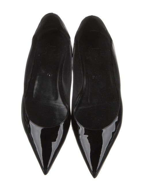 Christian Louboutin Patent Leather Scalloped Accent Ballet Flats