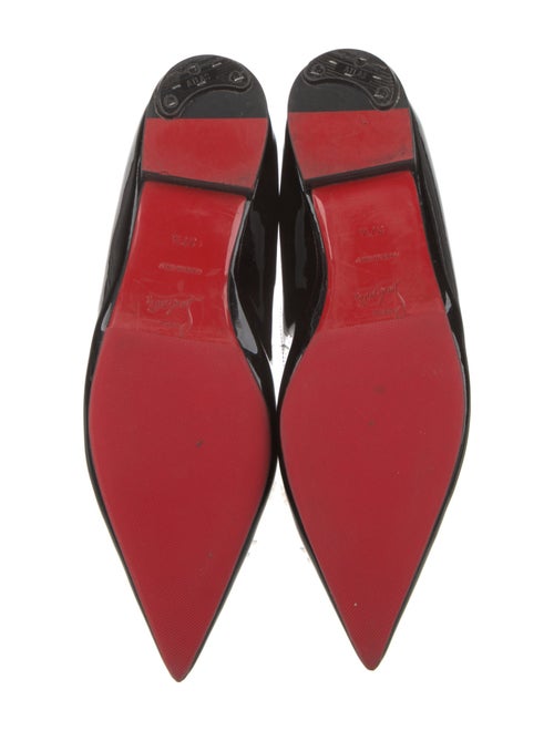 Christian Louboutin Patent Leather Scalloped Accent Ballet Flats