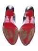 Christian Louboutin Patent Leather Leather Trim Embellishment Slingback Pumps