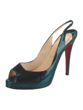 Christian Louboutin Suede Slingback Pumps
