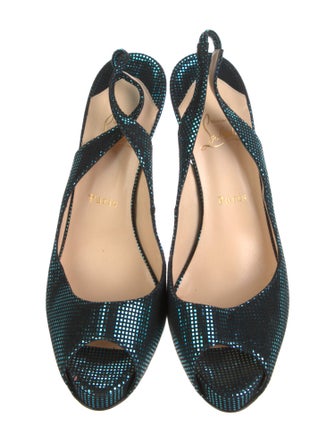 Christian Louboutin Suede Slingback Pumps