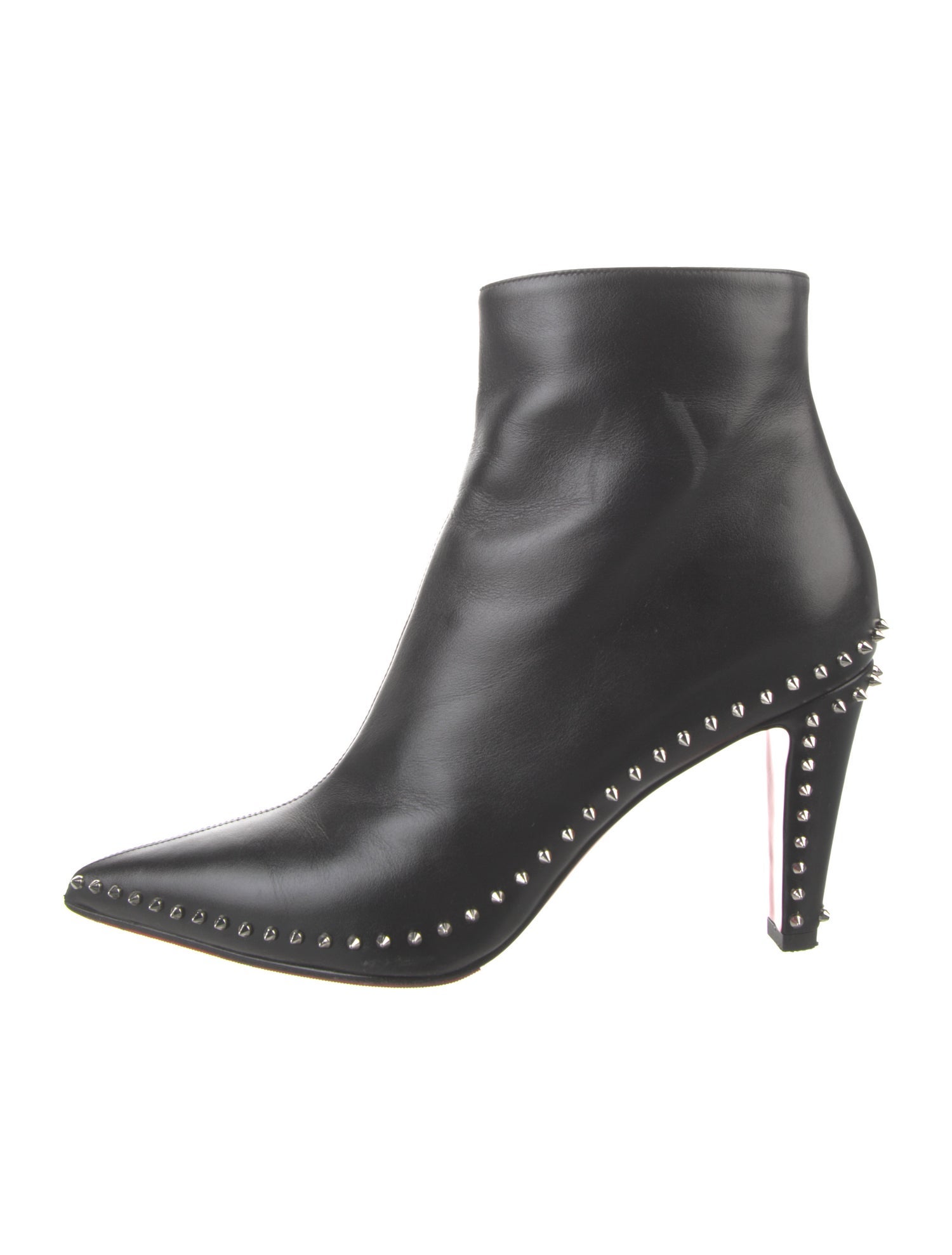 Christian Louboutin Spike Accents Leather Boots
