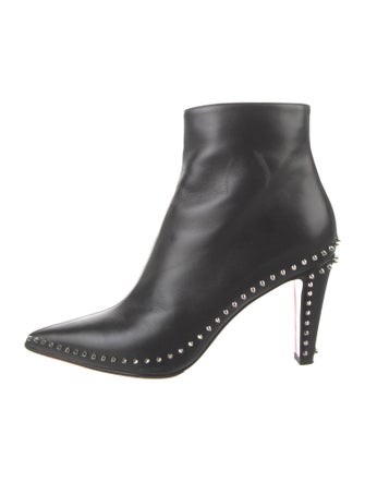 Christian Louboutin Spike Accents Leather Boots