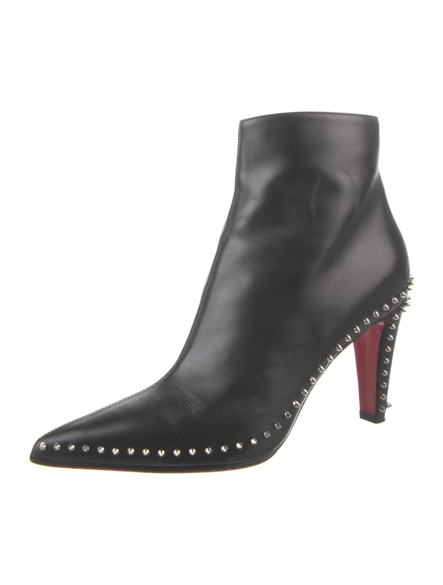 Christian Louboutin Spike Accents Leather Boots