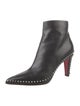 Christian Louboutin Spike Accents Leather Boots