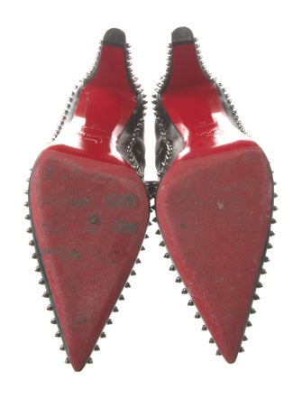 Christian Louboutin Spike Accents Leather Boots