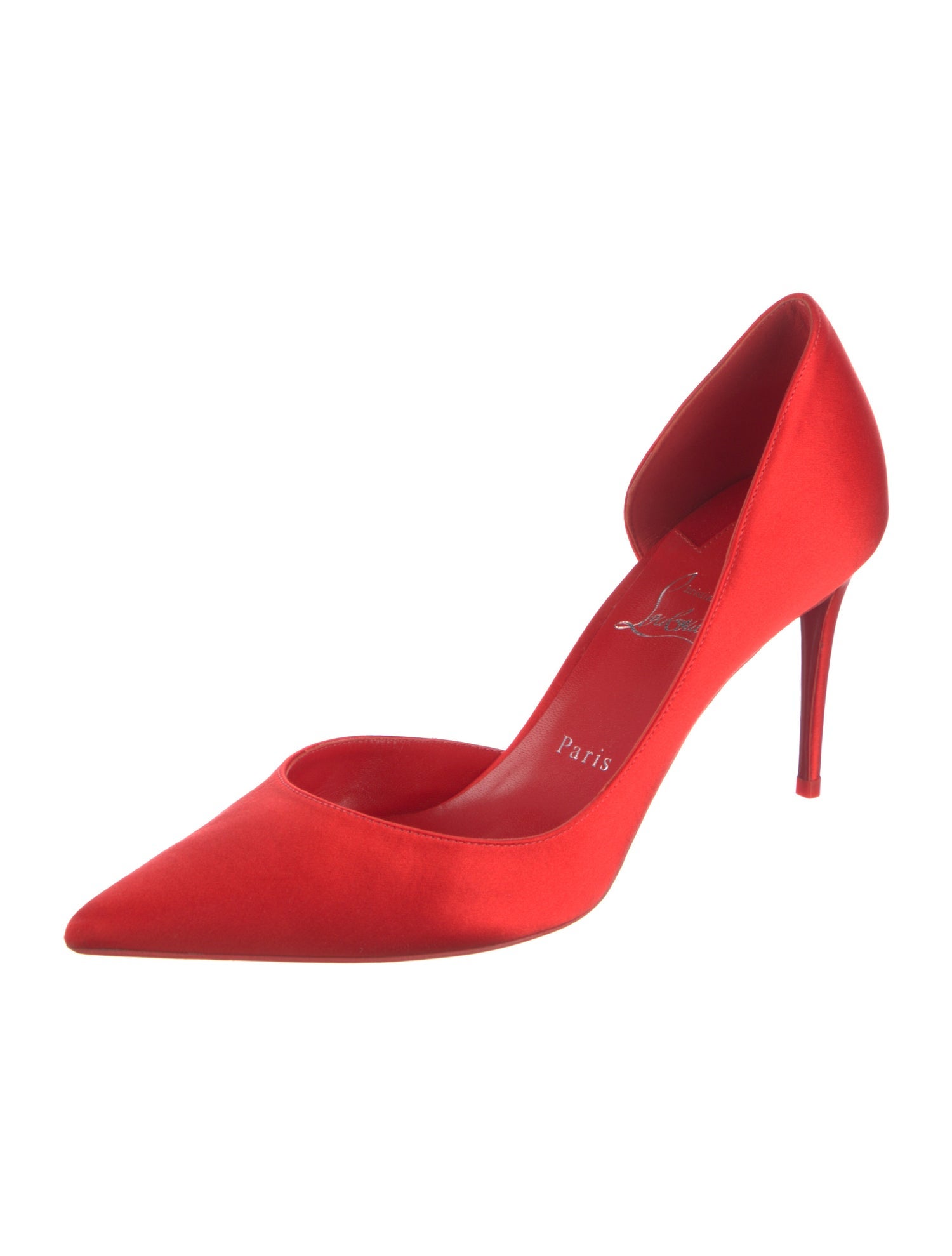 Christian Louboutin Satin D'Orsay Pumps