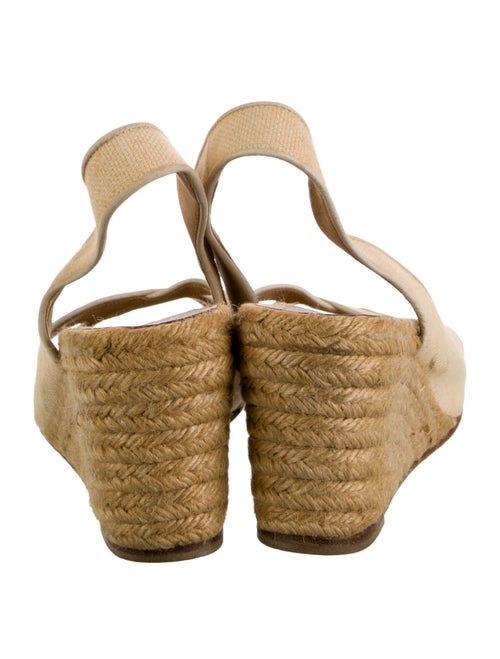 Christian Louboutin Canvas Leather Trim Embellishment Espadrilles