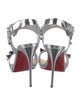 Christian Louboutin Spike Accents Leather Slingback Sandals