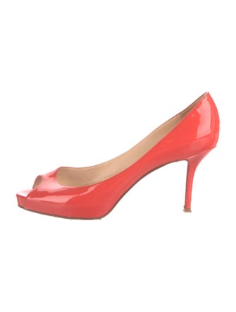 Christian Louboutin Patent Leather Slingback Sandals