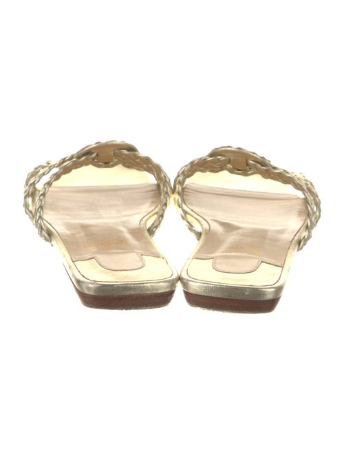 Christian Louboutin Leather Braided Accents Slides