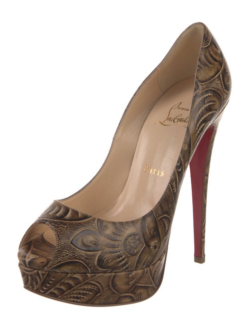 Christian Louboutin Leather Printed Pumps