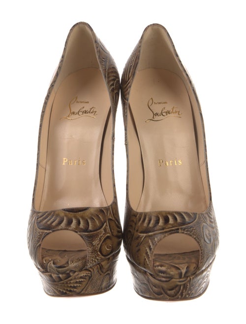 Christian Louboutin Leather Printed Pumps