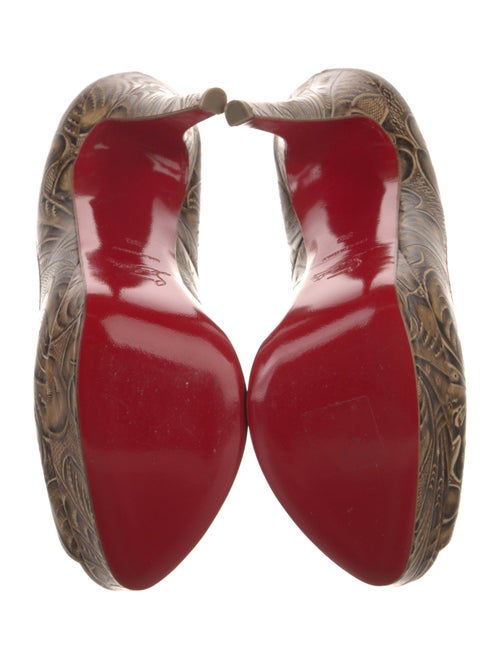 Christian Louboutin Leather Printed Pumps
