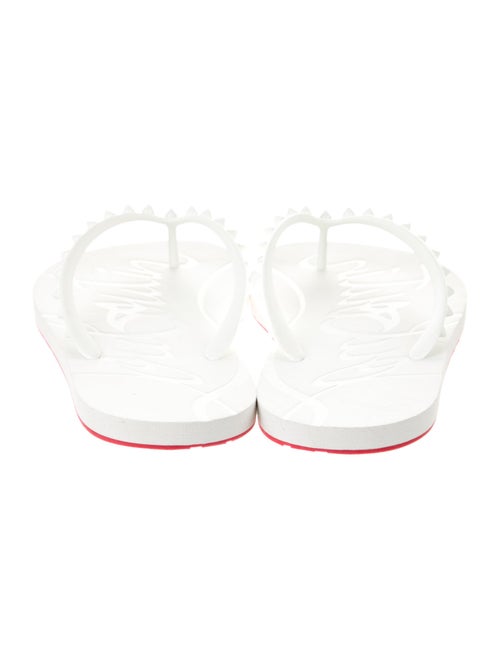 Christian Louboutin Spike Accents Rubber Flip Flops
