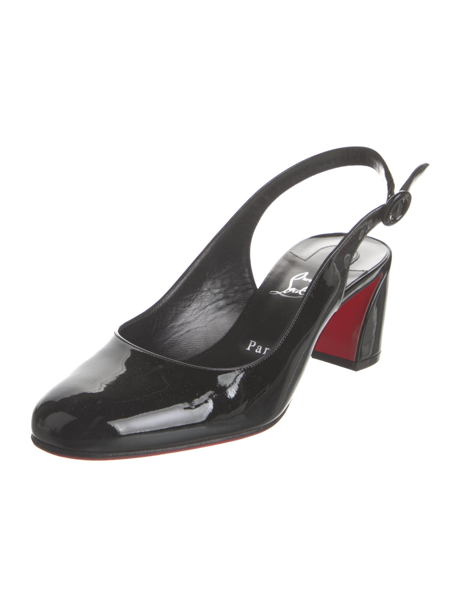 Christian Louboutin Patent Leather Slingback Pumps