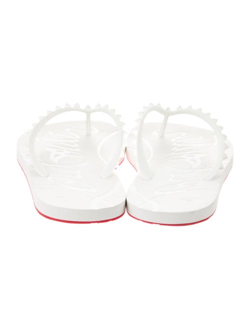 Christian Louboutin Spike Accents Rubber Flip Flops