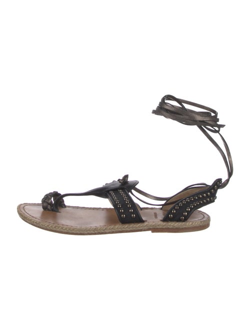 Christian Louboutin Leather Studded Accents Gladiator Sandals