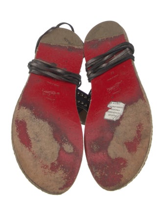 Christian Louboutin Leather Studded Accents Gladiator Sandals