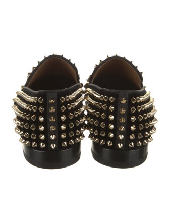Christian Louboutin Spike Accents Suede Slippers