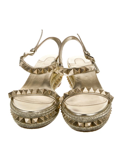 Christian Louboutin Leather Studded Accents Espadrilles