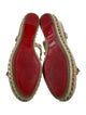 Christian Louboutin Leather Studded Accents Espadrilles
